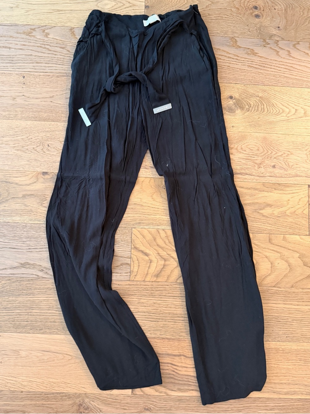 Black Tie-Waist Michael Kors Lightweight Pants